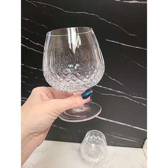 Waterford Cut Crystal Balloon LRG Brandy Snifter Glass Colleen Pattern GUC 2pc. - Picture 10 of 10
